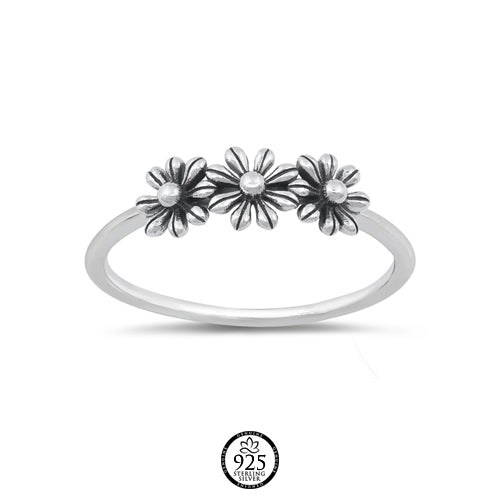 Sterling Silver Margaritas Flowers Ring