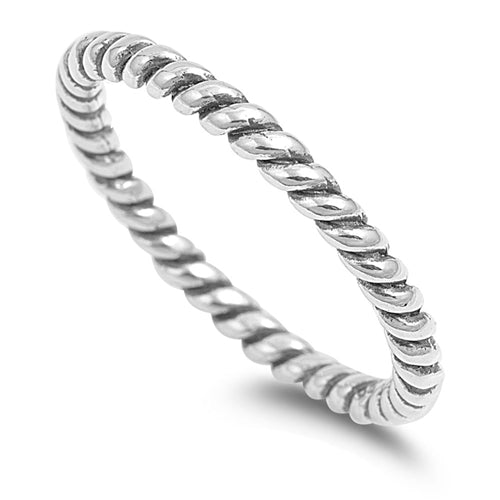 Sterling Silver Twisted Stackable Ring