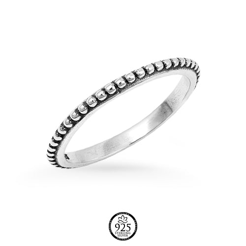 Sterling Silver Bali Stackable Ring