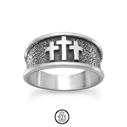 Sterling Silver Julian Cross Ring
