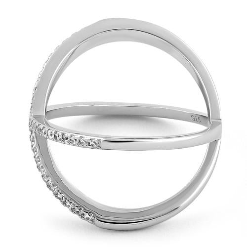 Sterling Silver Andrea Crossing Ring
