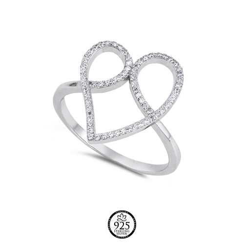 Sterling Silver Infinity Love Heart Ring