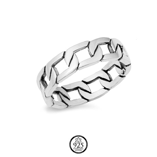 Sterling Silver Link Chain Ring