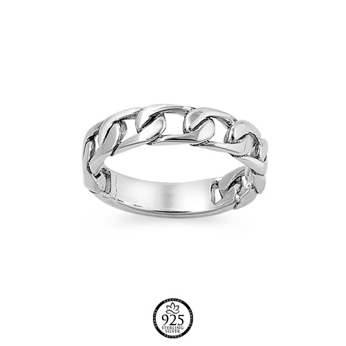 Sterling Silver Ariana Link Chain Ring