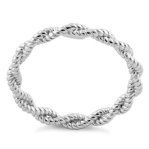 Sterling Silver Rope Twist Ring