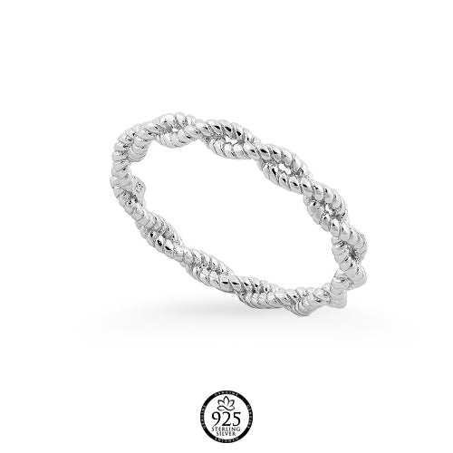 Sterling Silver Rope Twist Ring
