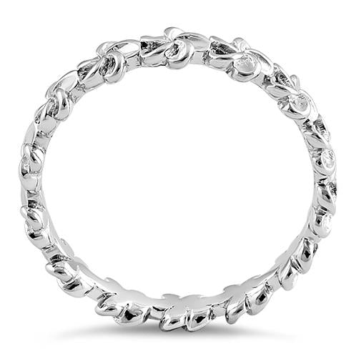 Sterling Silver Hawaiian Plumerias Stackable Ring