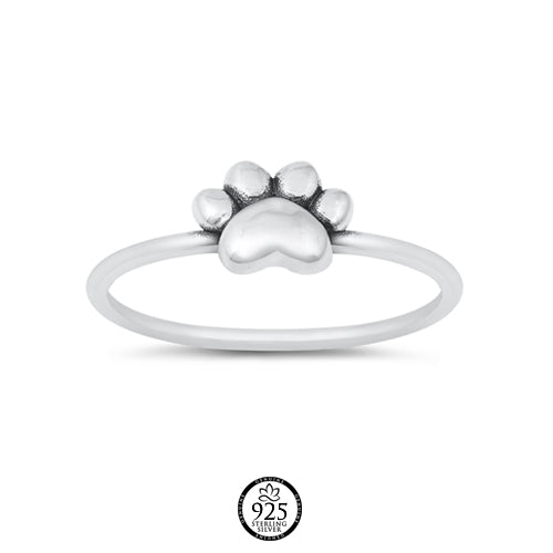 Sterling Silver My Pet Paw Ring