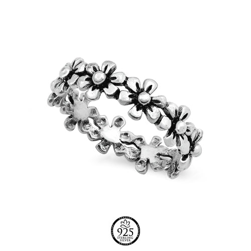 Sterling Silver Lily Flowers Ring