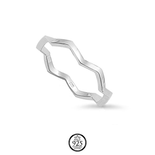 Sterling Silver Zig Zag Stackable Ring