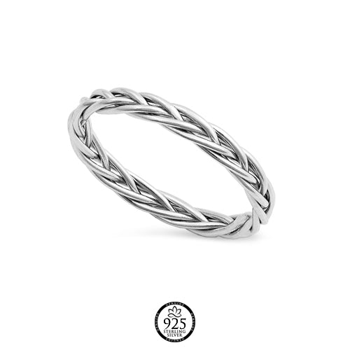 Sterling Silver Milan Rope Ring