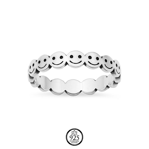 Sterling Silver Happy Life Ring