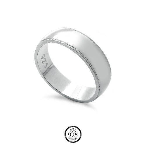 Sterling Silver Max Plain Wedding Band