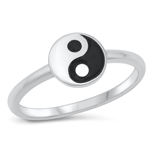 Sterling Silver Yin And Yang Ring