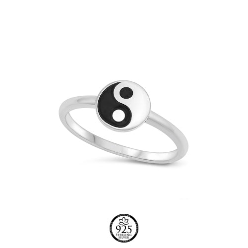 Sterling Silver Yin And Yang Ring