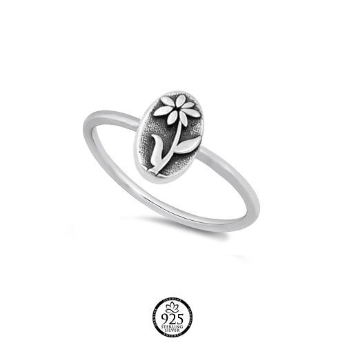 Sterling Silver Delicate Flower Ring