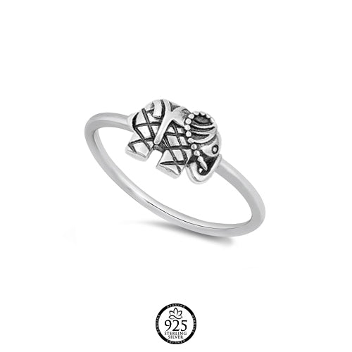 Sterling Silver Bali Elephant Ring