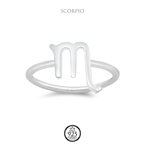 Sterling Silver Scorpio Sign Ring