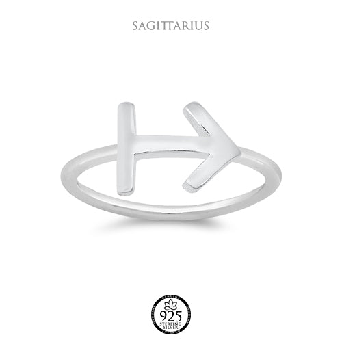 Sterling Silver Sagittarius Sign Ring