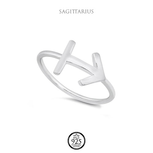 Sterling Silver Sagittarius Sign Ring