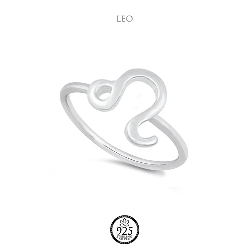 Sterling Silver Leo Sign Ring