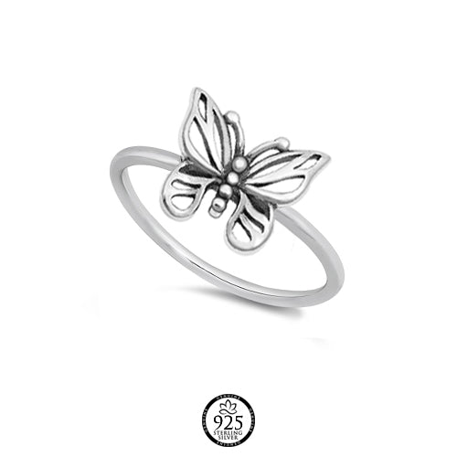 Sterling Silver Delicate Butterfly Ring