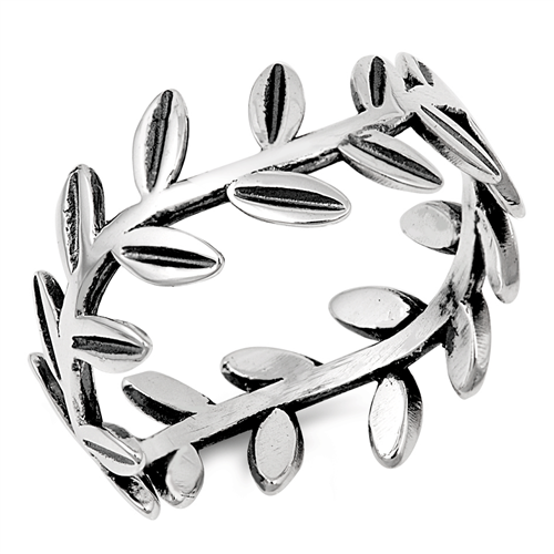 Sterling Silver Big Leaves Ring