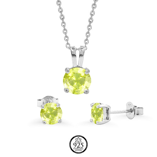 Sterling Silver Mali Garnet Crystal Stone Set