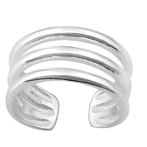 Sterling Silver Multi Band Toe Ring