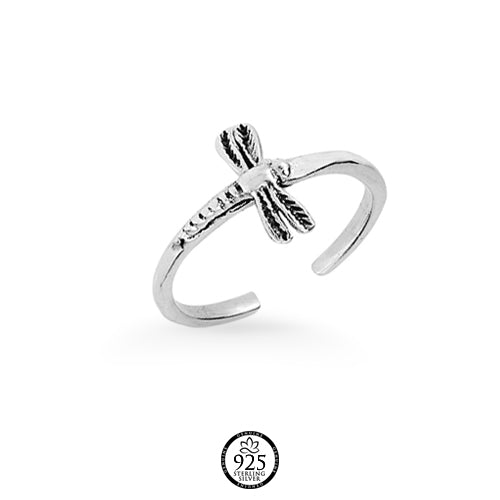 Sterling Silver Dragonfly Toe Ring