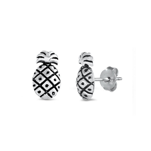 Sterling Silver Simple Pineapple Earrings