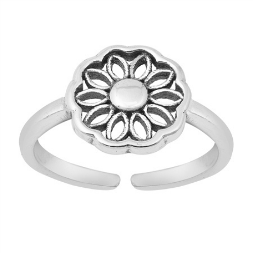 Sterling Silver Mandala Toe Ring