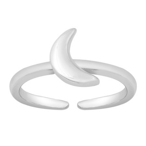 Sterling Silver Crescent Moon Toe Ring