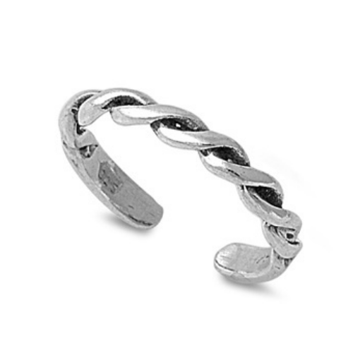 Sterling Silver Braid Toe Ring