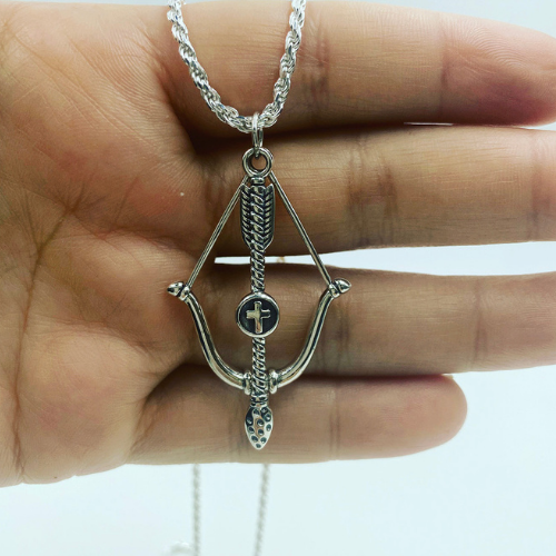 Sterling Silver Bow & Arrow Necklace