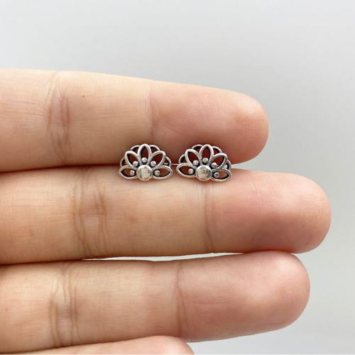 Sterling Silver Mandala Earrings