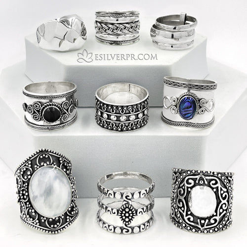 Sterling Silver Dubai Bali Ring