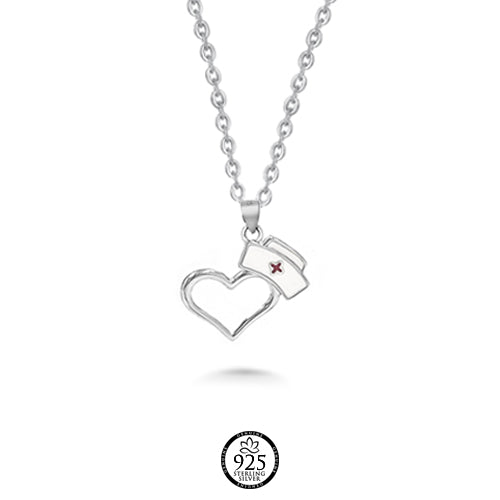 Sterling Silver Nurse Love Necklace
