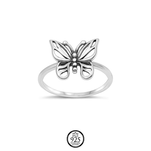 Sterling Silver Delicate Butterfly Ring