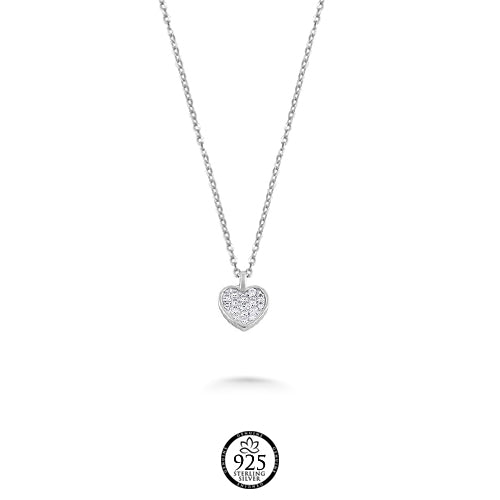 Sterling Silver My Delicate Heart Necklace