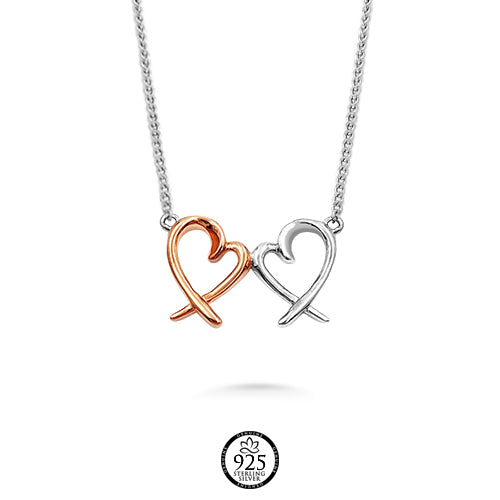 Sterling Silver Loving Hearts Necklace
