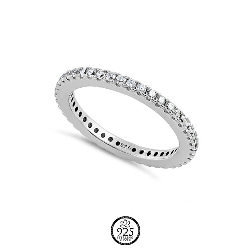 Sterling Silver Stackable Eternity Band Ring