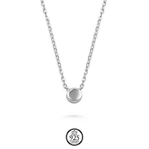 Sterling Silver Simple Mini Ball Necklace
