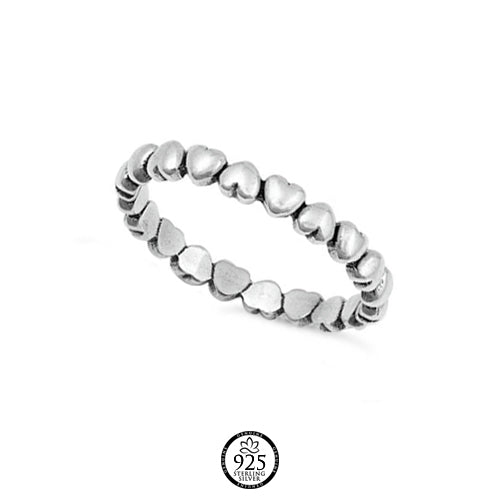 Sterling Silver Infinity Heart Stackable Ring