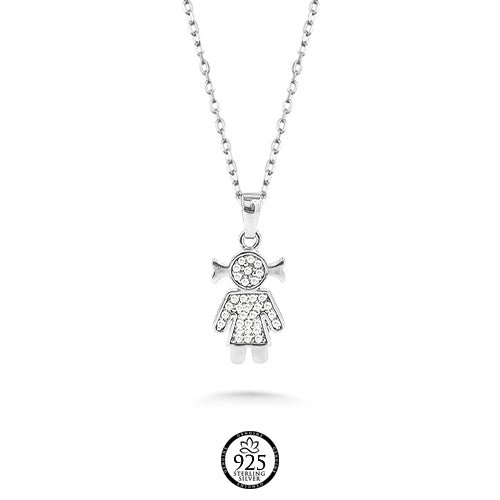 Sterling Silver My Little Girl Necklace