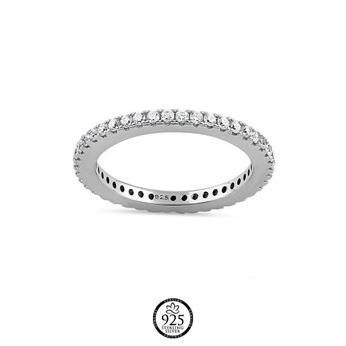 Sterling Silver Stackable Eternity Band Ring