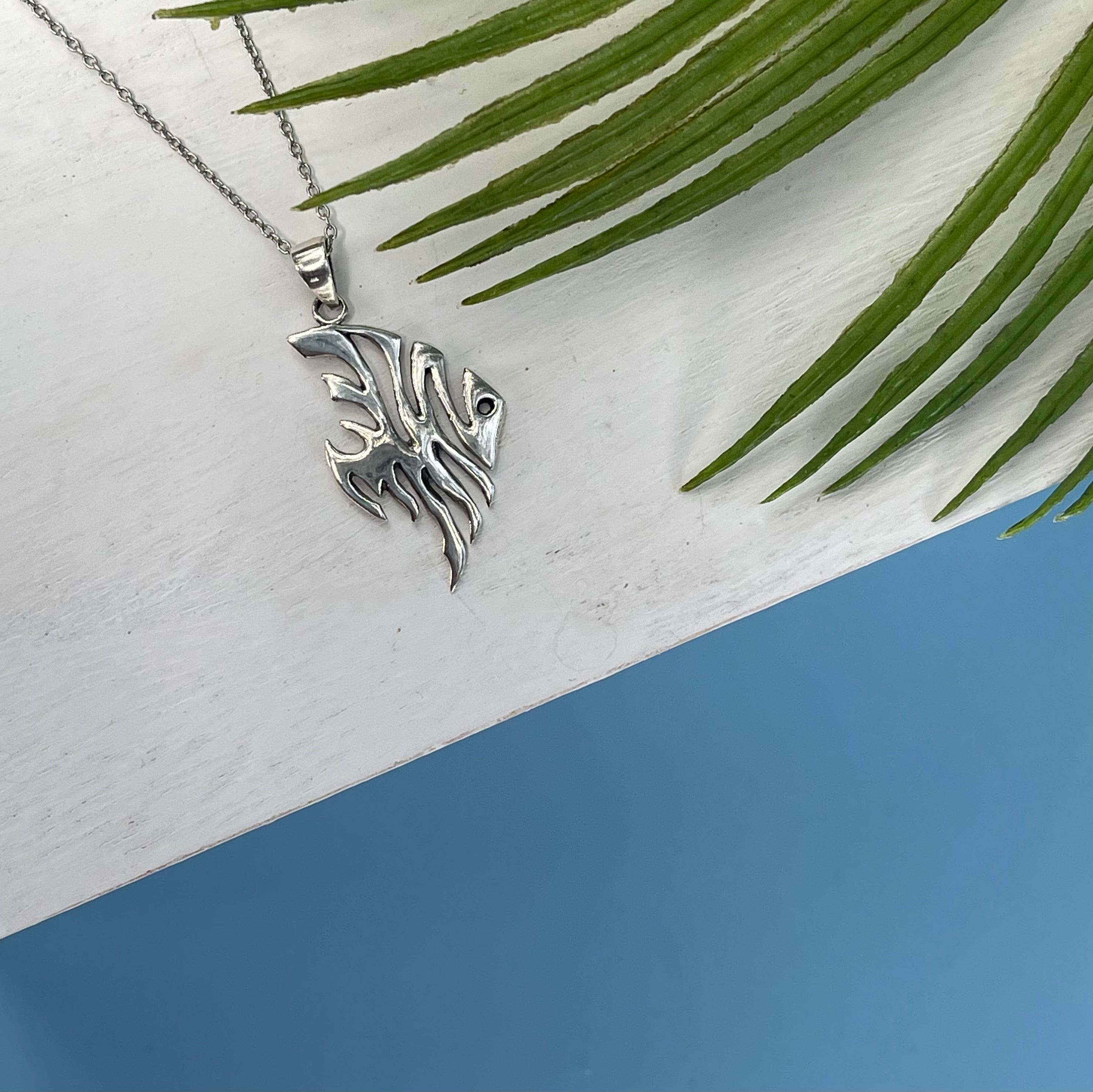 Sterling Silver Ocean Fish Necklace