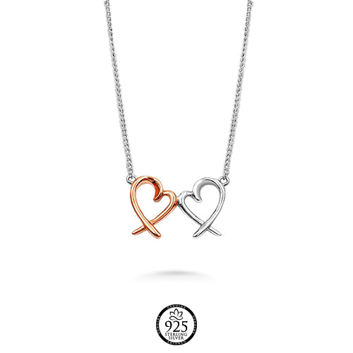 Sterling Silver Loving Hearts Necklace