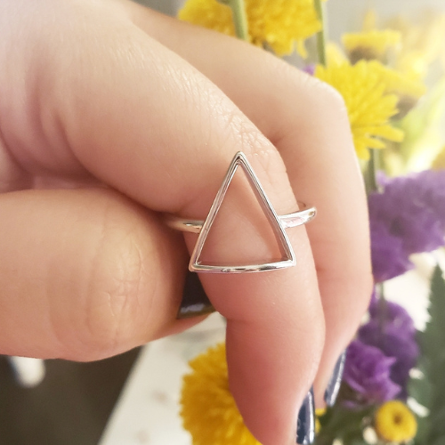 Sterling Silver Triangle Style Ring